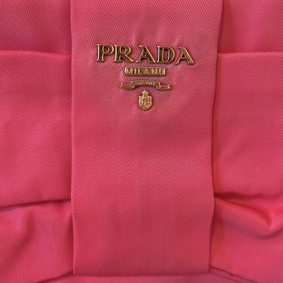 Prada Hot Pink Fiocco Bow Tessuto Nylon Crossbody - Picture 3 of 15